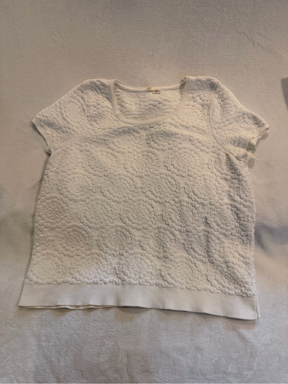 MOTH short sleeve textured solid color knit XL cottage core cotton